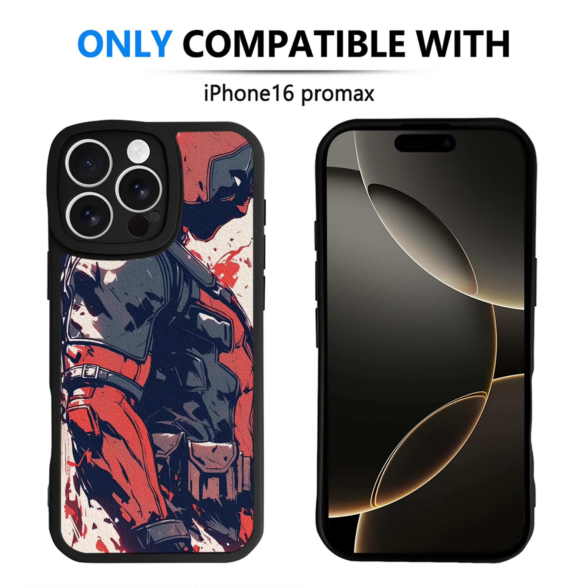 （画像用） Deadpool デッドプール 【iPhone 16シリーズ対応】シリコンスマホケース（レザー調） 材質：シリコン